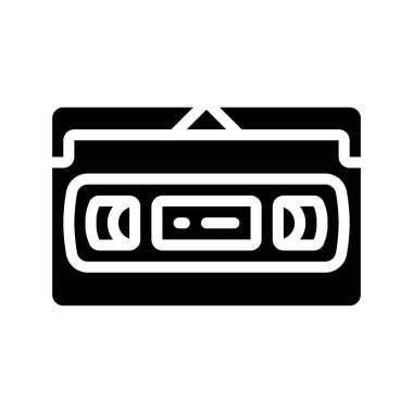 Gen X VHS Sahipleri web simgesi vektör illüstrasyonu