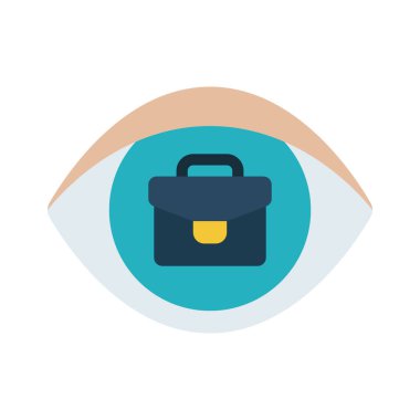 İş Vizyonu web simgesi vektör illüstrasyonu