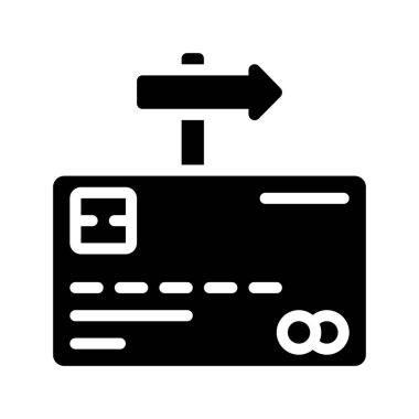 Doğrudan Debit web simgesi vektör illüstrasyonu