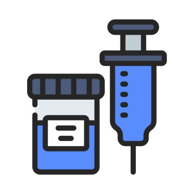İğne Ağ ikonu vektör illüstrasyonlu Tıp