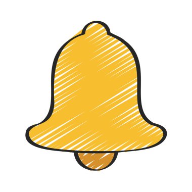 Bildirimler: Bell Web simgesi vektör çizimi