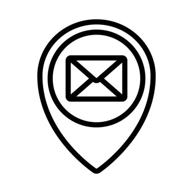 Basit konum simgesi, vektör illüstrasyonu