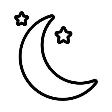Crescent Moon web icon vector illustration