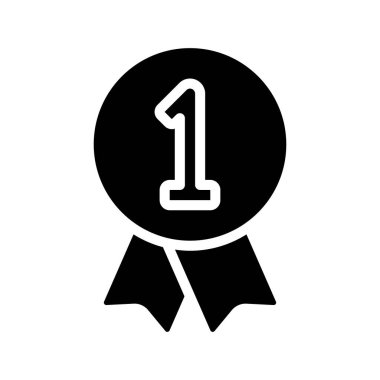 Kazanan Kurdele Web simgesi, vektör illüstrasyonu         