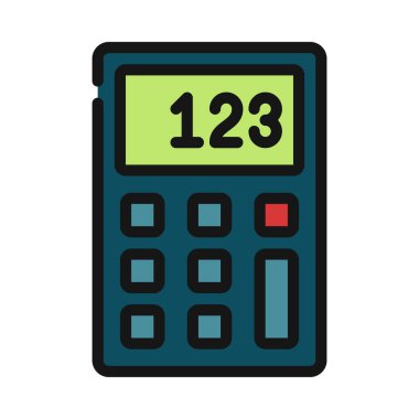 Sayıları Hesapla Web simgesi vektör çizimi