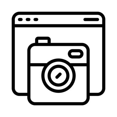 Sosyal Medya Web Sitesi simgesi, vektör illüstrasyonu