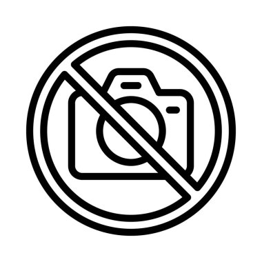 Fotoğraf Kamerası Web simgesi vektör illüstrasyonu yok