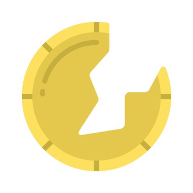 Bozuk para simgesi, vektör illüstrasyonu basit tasarım