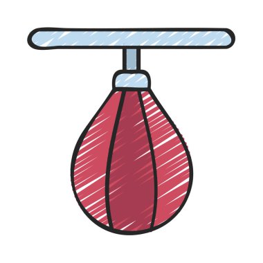 Speed Bag simgesi, vektör illüstrasyonu basit tasarım