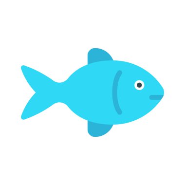 balık simgesi vektör illüstrasyonu