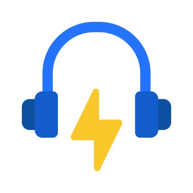 kulaklık simgesi, vektör illüstrasyonu 