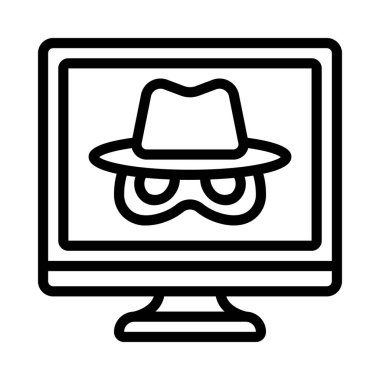 Casus Bilgisayar simgesi, vektör illüstrasyonu 