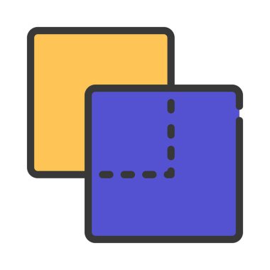 Şekilleri çıkart Web simgesi vektör resimlemesi