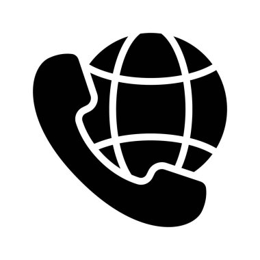 İnternet Telefon Çağrısı simgesi illüstrasyonu 