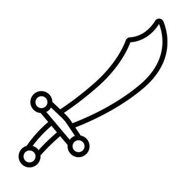 kılıç simgesi, vektör illüstrasyonu basit tasarım