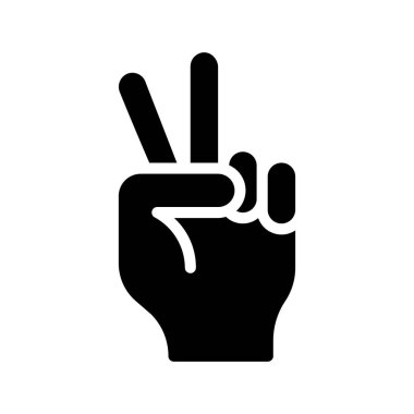 Barış İmzası Web simgesi vektör illüstrasyonu