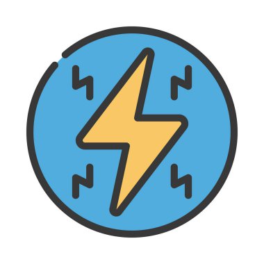 enerji ağı simgesi, vektör illüstrasyonu                     