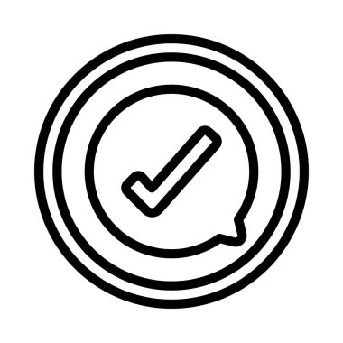 Tik İleti Web simgesi vektör illüstrasyonu