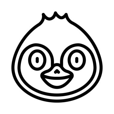 Beyaz arkaplandaki penguen, vektör 