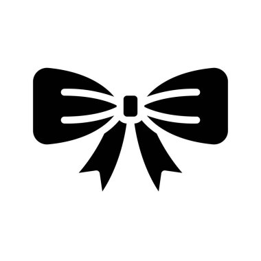 Hediye Paketi Bow web simgesi vektör illüstrasyonu