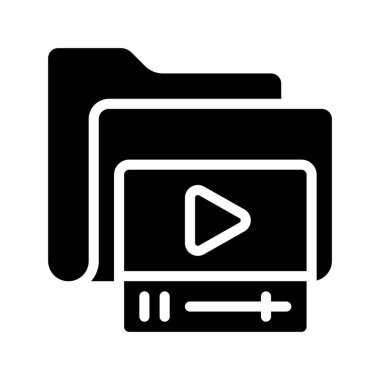 Video Dizini simgesi, vektör illüstrasyonu 