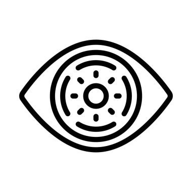 Göz simgesi, vektör illüstrasyonu basit tasarım
