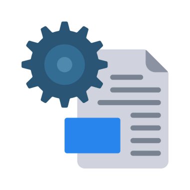 Belge Yapılandırma simgesi, vektör illüstrasyonu 