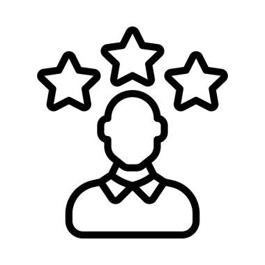 Başarılı Kişi simgesi düz tasarım, vektör illüstrasyonu