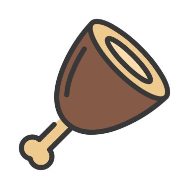 Koyun yassı simgesi, vektör illüstrasyonu 