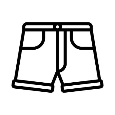 Denim Shorts web simgesi vektör çizimi