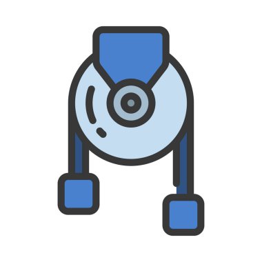 Fizik Web simgesi vektör illüstrasyonu