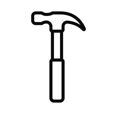 Beyaz arkaplanda pençe çekiç simgesi