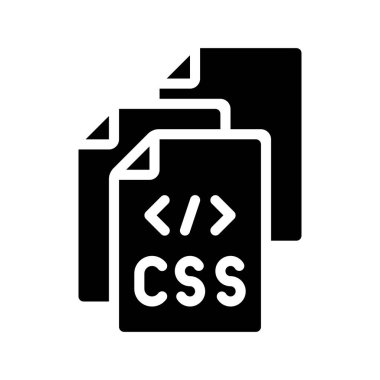 Kod Birikmiş Web simgesi, vektör illüstrasyonu                             