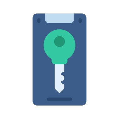 Mobil Anahtar simgesi, vektör illüstrasyonu basit tasarım