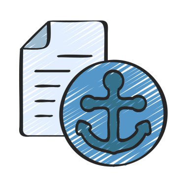 çapa simgesi vektör illüstrasyonu