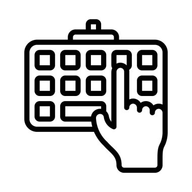 Klavye simgesinde Tip, vektör illüstrasyonu basit tasarım