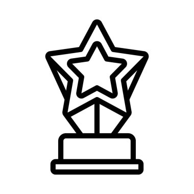 Yıldız Ödülü Web simgesi vektör illüstrasyonu