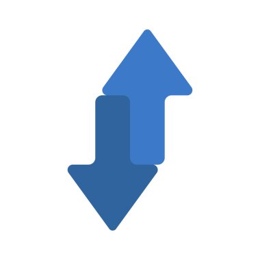 Yukarı ve Aşağı Oklar web simgesi vektör çizimi