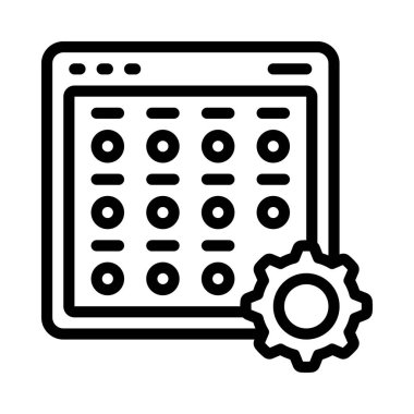 Uzatma Yöneticisi düz simgesi, vektör illüstrasyonu 