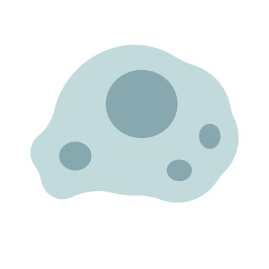 Asteroid düz simge, vektör illüstrasyonu 