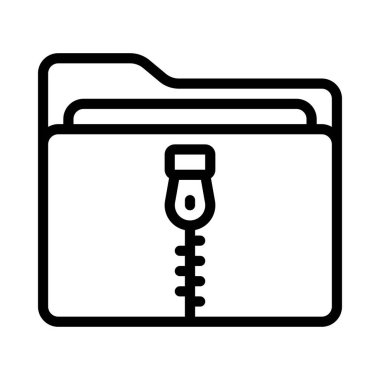 Zip Dizin simgesi, vektör illüstrasyonu 