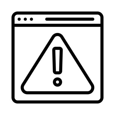 Web Uyarı Web simgesi vektör illüstrasyonuName