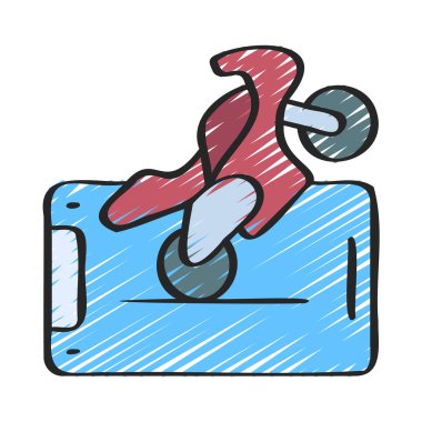 Motosiklet Oyunu simgesi, vektör illüstrasyonu basit tasarım