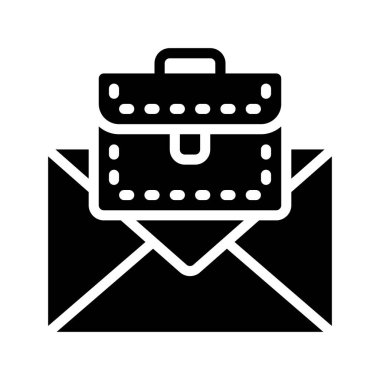 İş e- posta simgesi, vektör illüstrasyonu