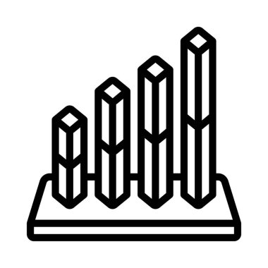 Grafiksel grafik diyagramı simgesi silueti