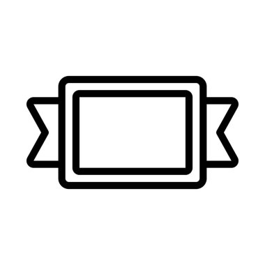 Kutu Modern Kurdele Web simgesi, vektör illüstrasyonu         