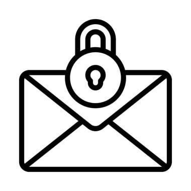 güvenli e-posta kutsal kişilerin resmi, vektör çizim