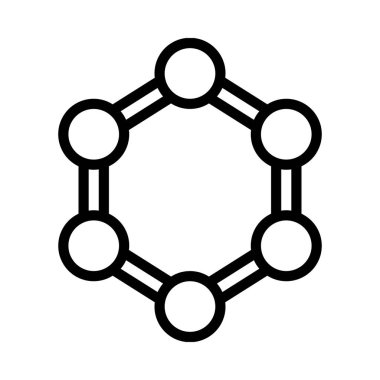 Moleküller web simgesi vektör çizimi