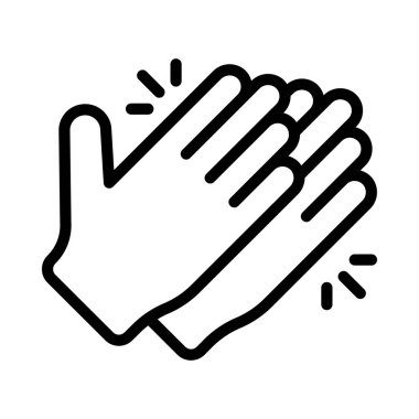 Eller düz simge, vektör illüstrasyonu 