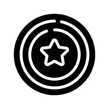 Frizbi düz simgesi, vektör illüstrasyonu 